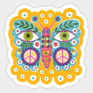 Peace Butterfly Sticker